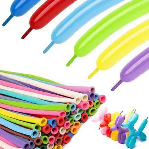 Animal Balloons, Clown Twisting Balloons, 100 Pcs 260 Long Pastel Rainbow Balloons Kit for Balloon Animals Making, Birthday Festival Arch DIY Party Decorations Animal Balloons, Clown Twisting Balloons, 100 Pcs 260 Long Pastel Rainbow Balloons Kit for Balloon Animals Making, Birthday Festival Arch DIY Party Decorations
