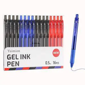 16 Pcs Retractable Gel Pens Fine Point (0.5mm) Rollerball Pens for Smooth Writing (Black&Red&Blue Ink) for Women Men Journaling School and Office Supplies Use 16 Pcs Retractable Gel Pens Fine Point (0.5mm) Rollerball Pens for Smooth Writing (Black&Red&Blue Ink) for Women Men Journaling School and Office Supplies Use