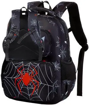 Kids Backpack Boys Girls Ages 3-8 Spider Backpack Kindergarten Elementary School 15 Inch Toddler Bookbag with Chest Strap Mochilas Para Niños, Spider Black Kids Backpack Boys Girls Ages 3-8 Spider Backpack Kindergarten Elementary School 15 Inch Toddler Bookbag with Chest Strap Mochilas Para Niños, Spider Black