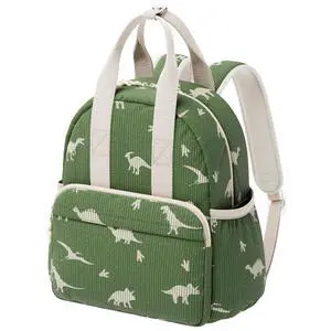 Corduroy Toddler Backpack for Preschool Boys & Girls Ages 2-5, 11 Inch Water-Resistant Small Kids Backpack for School & Travel, Lightweight Daycare Bookbag (M-Green Dinosaur) Corduroy Toddler Backpack for Preschool Boys & Girls Ages 2-5, 11 Inch Water-Resistant Small Kids Backpack for School & Travel, Lightweight Daycare Bookbag (M-Green Dinosaur)