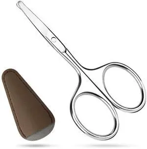 Nose Hair Scissors, Small Sicssors for Men Women Grooming Facial & Ear Hair, Trimming Eyebrow, Mustache, Beard with Safety Blunt Tip Nose Hair Scissors, Small Sicssors for Men Women Grooming Facial & Ear Hair, Trimming Eyebrow, Mustache, Beard with Safety Blunt Tip