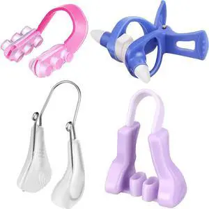 4 Pieces Nose Shaper Slimmer Lifting Clips Straightener Safety Silicone Bridge Shaper Beauty Tool Kit Set for Women Wide Nose 4 Pieces Nose Shaper Slimmer Lifting Clips Straightener Safety Silicone Bridge Shaper Beauty Tool Kit Set for Women Wide Nose