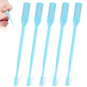 5Pcs 2-in-1 Nasal Hair Cutter, Double-Sided Nose Hair Trimmer Upgrade, 360° Rotating Manual Nose Trimmer Portable with Soft Cleaning Brush for Women and Men (Blue) 5Pcs 2-in-1 Nasal Hair Cutter, Double-Sided Nose Hair Trimmer Upgrade, 360° Rotating Manual Nose Trimmer Portable with Soft Cleaning Brush for Women and Men (Blue)