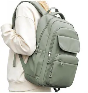 Student School Backpack for Teen Girls Middle High School Bookbag Casual Daypack, 15.6 Inch Laptop Backpack for College, Green Student School Backpack for Teen Girls Middle High School Bookbag Casual Daypack, 15.6 Inch Laptop Backpack for College, Green
