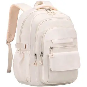Cute Backpack for School Teen Girls Beige Bookbag Aesthetic Womens Travel Book Bags for School Kids Student Back Packs Cute Backpack for School Teen Girls Beige Bookbag Aesthetic Womens Travel Book Bags for School Kids Student Back Packs