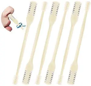6 Pcs 2-in-1 Nasal Cutter, Upgrade Double Sided Nose Knife, 360 Nostril Hair Remover Tool, Trimmer for Men, Women, Soft Cleaning Brush (Cream) 6 Pcs 2-in-1 Nasal Cutter, Upgrade Double Sided Nose Knife, 360 Nostril Hair Remover Tool, Trimmer for Men, Women, Soft Cleaning Brush (Cream)
