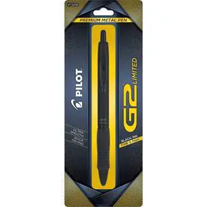 G2 Limited Refillable & Retractable Rolling Ball Gel Pen, Fine Point, Matte Black Barrel, 0.7 mm, Black Ink, Single Pen G2 Limited Refillable & Retractable Rolling Ball Gel Pen, Fine Point, Matte Black Barrel, 0.7 mm, Black Ink, Single Pen