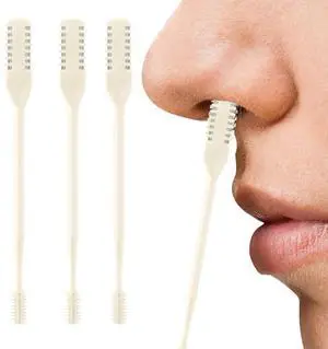2-in-1 Nasal Hair Cutter, Nose Hair Trimmer for Men Women, 360° Rotating Portable Manual Nose Hair Remover Tool with Ear Picker, Double Sided Noses Hairs Knife Travel Essentials (Beige, 3PC) 2-in-1 Nasal Hair Cutter, Nose Hair Trimmer for Men Women, 360° Rotating Portable Manual Nose Hair Remover Tool with Ear Picker, Double Sided Noses Hairs Knife Travel Essentials (Beige, 3PC)