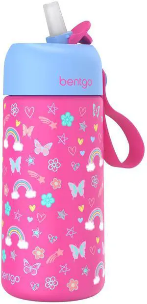 Kids Stainless Steel Insulated Water Bottle - Leak-Proof; Keeps Cool for 12 Hours; Durable, BPA-Free, Dishwasher Safe 14 oz. Cup for Ages 3+ for School/Sports/Daycare (Rainbows & Butterflies) Kids Stainless Steel Insulated Water Bottle - Leak-Proof; Keeps Cool for 12 Hours; Durable, BPA-Free, Dishwasher Safe 14 oz. Cup for Ages 3+ for School/Sports/Daycare (Rainbows & Butterflies)