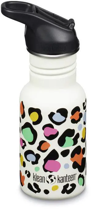 12 oz Classic Kid's Water Bottle with Flip Seal Sport Cap & Straw - 100% Leakproof Cap - Durable Stainless Steel Material - Lightweight & Easy-Grip - BPA-Free - Leopard Print 12 oz Classic Kid's Water Bottle with Flip Seal Sport Cap & Straw - 100% Leakproof Cap - Durable Stainless Steel Material - Lightweight & Easy-Grip - BPA-Free - Leopard Print