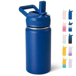 12 oz Kids Water Bottle, Toddler Water Bottle with Straw, Boys&Girls Bottle for School, 304 Stainless Steel Vacuum Insulated Bottle for Kids, BPA-Free, Leak-Proof, Navy blue 12 oz Kids Water Bottle, Toddler Water Bottle with Straw, Boys&Girls Bottle for School, 304 Stainless Steel Vacuum Insulated Bottle for Kids, BPA-Free, Leak-Proof, Navy blue