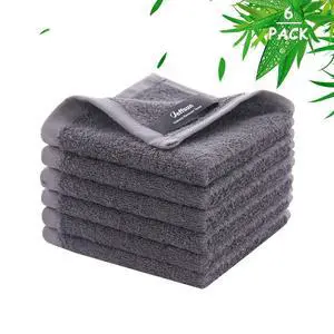 Wash Cloths 6 Pack, Super Soft & Skin Friendly Face Towel for Sensitive Skin, Reusable Washable Makeup Remover Cloth, 10x10 inch Small Baby Washcloths, Easy to Rinse Dark Grey Facial Cleaning Cloth Wash Cloths 6 Pack, Super Soft & Skin Friendly Face Towel for Sensitive Skin, Reusable Washable Makeup Remover Cloth, 10x10 inch Small Baby Washcloths, Easy to Rinse Dark Grey Facial Cleaning Cloth
