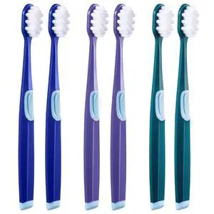 Extra Soft Toothbrushes for Adults - 10000 Micro Nano Bristles for Sensitive Teeth, Gum Recession and Elderly (Diamond Shaped Head, 6 Count) Extra Soft Toothbrushes for Adults - 10000 Micro Nano Bristles for Sensitive Teeth, Gum Recession and Elderly (Diamond Shaped Head, 6 Count)