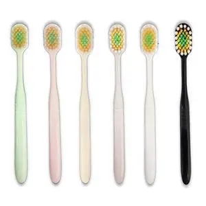 Ultra-Soft Toothbrushes, Thin Wide Head, 3-Layer Tapered Bristles, 6 Pack Ultra-Soft Toothbrushes, Thin Wide Head, 3-Layer Tapered Bristles, 6 Pack