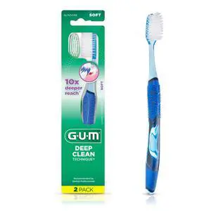 Deep Clean Technique Toothbrush for Adults with Soft Ultra-Fine Tapered Bristles for Deeper Reach, Full Head, 2 Count Deep Clean Technique Toothbrush for Adults with Soft Ultra-Fine Tapered Bristles for Deeper Reach, Full Head, 2 Count