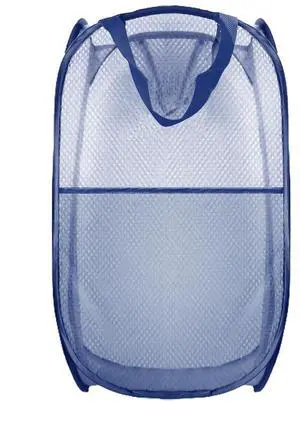 Collapsible Pop Up Laundry Hamper, Extra Large Mesh Foldable Laundry Basket, 28" x 16" x 16" (Blue) Collapsible Pop Up Laundry Hamper, Extra Large Mesh Foldable Laundry Basket, 28" x 16" x 16" (Blue)