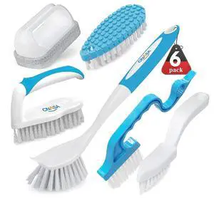 6 Pack Household Deep Cleaning Set - Kitchen, Bathroom & Floor Cleaning Brushes, Includes Scrub, Dish, Bottle, Grout, Crevice & Shoe Brushes 6 Pack Household Deep Cleaning Set - Kitchen, Bathroom & Floor Cleaning Brushes, Includes Scrub, Dish, Bottle, Grout, Crevice & Shoe Brushes