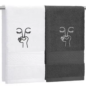 2 Pcs Funny Hand Towels Black and White Bathroom Decorative Towel 14 x 29 Inches Bad Smell Humorous 100% Cotton Embroidered Thick Absorbent Farmhouse Modern Minimalistic Bathroom Decor 2 Pcs Funny Hand Towels Black and White Bathroom Decorative Towel 14 x 29 Inches Bad Smell Humorous 100% Cotton Embroidered Thick Absorbent Farmhouse Modern Minimalistic Bathroom Decor