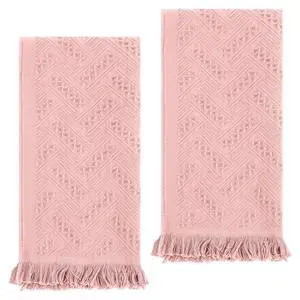 2 Pcs Hand Towels Bathroom, 30×13 Inch Boho Decorative Hand Towels Turkish Soft Face Towel for Boho Bathroom Decor Farmhouse Kitchen Hotel Spa Guest (Pink) 2 Pcs Hand Towels Bathroom, 30×13 Inch Boho Decorative Hand Towels Turkish Soft Face Towel for Boho Bathroom Decor Farmhouse Kitchen Hotel Spa Guest (Pink)