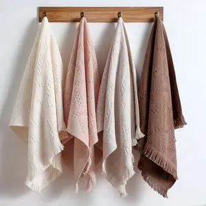 4-Pack Luxury Decorative Cotton Hand Towels for Bathroom Super Absorbent with Jacquard Weave&Fringe 13x29.1" Boho Hand Towel Set,Soft Face Towel for Boho Bathroom Decor Kitchen Hotel Spa Guest 4-Pack Luxury Decorative Cotton Hand Towels for Bathroom Super Absorbent with Jacquard Weave&Fringe 13x29.1" Boho Hand Towel Set,Soft Face Towel for Boho Bathroom Decor Kitchen Hotel Spa Guest