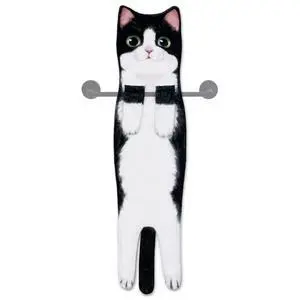 Hand Towels for Bathroom Kitchen,Cute Cat Quick-Dry Hanging Hand Towels Decorative for Bathroom Face Towels,Funny Gifts for Cat Lovers (Black-White) Hand Towels for Bathroom Kitchen,Cute Cat Quick-Dry Hanging Hand Towels Decorative for Bathroom Face Towels,Funny Gifts for Cat Lovers (Black-White)