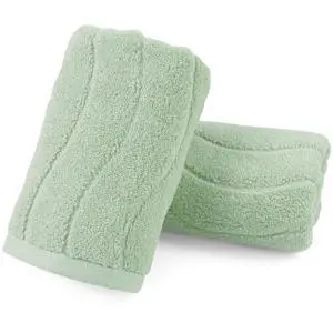 Hand Towels 2 Pack - Sage Green Wavy Striped Hand Towels for Bathroom, 100% Natural Cotton Soft Absorbent Decorative, 13x29 Inches Hand Towels 2 Pack - Sage Green Wavy Striped Hand Towels for Bathroom, 100% Natural Cotton Soft Absorbent Decorative, 13x29 Inches
