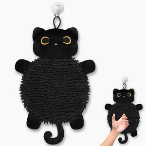 Cat Hand Towel - Kitchen Towels with Hanging Loops Super Absorbent Chenille Hand Face Bath Towel, Cat Gifts for Women, Funny Towel Kitchen & Bathroom Decor (8x18 Inch) Cat Hand Towel - Kitchen Towels with Hanging Loops Super Absorbent Chenille Hand Face Bath Towel, Cat Gifts for Women, Funny Towel Kitchen & Bathroom Decor (8x18 Inch)