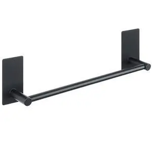 Adhesive Towel Bar 12 Inch Towel Racks for Bathroom SUS 304 Stainless Steel,Bathroom Towel Holder No Drill, Strong Self Adhesive Towel Hanger Wall Mounted,Matte Black Adhesive Towel Bar 12 Inch Towel Racks for Bathroom SUS 304 Stainless Steel,Bathroom Towel Holder No Drill, Strong Self Adhesive Towel Hanger Wall Mounted,Matte Black
