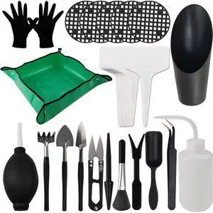 30PCS/Set Mini Garden Hand Transplanting Succulent Tools Set, 19.7" Thickened Repotting Mat & Plant Tag, Miniature Planting Indoor Fairy Care, Potting, Cactus, Houseplant Bonsai Tool Kit 30PCS/Set Mini Garden Hand Transplanting Succulent Tools Set, 19.7" Thickened Repotting Mat & Plant Tag, Miniature Planting Indoor Fairy Care, Potting, Cactus, Houseplant Bonsai Tool Kit