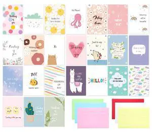 24 Pack Thinking of You Cards Assortment with Self-adhesive Envelopes, 4"x6" Boxed Prefilled Greeting Note Cards to Friends, Relatives or Loved One 24 Pack Thinking of You Cards Assortment with Self-adhesive Envelopes, 4"x6" Boxed Prefilled Greeting Note Cards to Friends, Relatives or Loved One