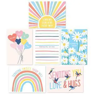 Thinking of You Cards with Envelopes, Set of 24 Boxed Greeting Cards, 300gsm Note Sheets, (120gsm) Envelopes. Just Because and Kindness designs Thinking of You Cards with Envelopes, Set of 24 Boxed Greeting Cards, 300gsm Note Sheets, (120gsm) Envelopes. Just Because and Kindness designs