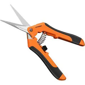 6.5 Inch Gardening Scissors Hand Pruner Pruning Shear with Straight Stainless Steel Blades Orange 1-Pack 6.5 Inch Gardening Scissors Hand Pruner Pruning Shear with Straight Stainless Steel Blades Orange 1-Pack