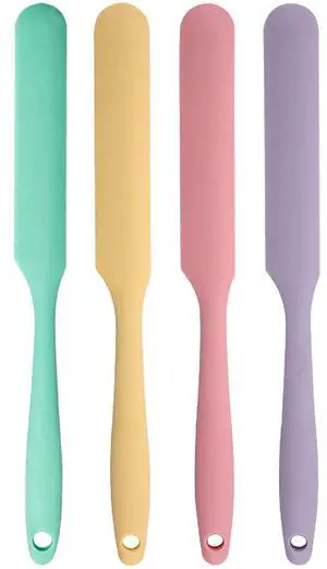 4 Pcs Silicone Jar Spatula Set - Long Handle Sourdough Scraper, Skinny Spatula for Jars, Bottles, and Containers, Non-Stick Heat Resistant Cake Cream Spatulas 4 Pcs Silicone Jar Spatula Set - Long Handle Sourdough Scraper, Skinny Spatula for Jars, Bottles, and Containers, Non-Stick Heat Resistant Cake Cream Spatulas