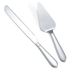 Cake Cutting Set for Wedding, Elegant Cake Knife and Server Set with Thickened Stainless Steel Rounded Edges, Cake Cutter and Pie Spatula for Birthday Anniversary, 2 Pcs, Silver Cake Cutting Set for Wedding, Elegant Cake Knife and Server Set with Thickened Stainless Steel Rounded Edges, Cake Cutter and Pie Spatula for Birthday Anniversary, 2 Pcs, Silver
