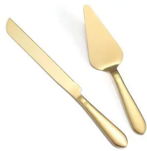 Cake Cutting Set for Wedding, Elegant Cake Knife and Server Set with Thickened Stainless Steel Rounded Edges, Cake Cutter Pie Spatula for Birthday Anniversary, 2 Pcs, Gold Cake Cutting Set for Wedding, Elegant Cake Knife and Server Set with Thickened Stainless Steel Rounded Edges, Cake Cutter Pie Spatula for Birthday Anniversary, 2 Pcs, Gold