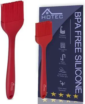 Basting Brushes Silicone Heat Resistant Pastry Brushes Spread Oil Butter Sauce Marinades for BBQ Grill Barbecue Baking Kitchen Cooking BPA Free Dishwasher Safe (Red 2) Basting Brushes Silicone Heat Resistant Pastry Brushes Spread Oil Butter Sauce Marinades for BBQ Grill Barbecue Baking Kitchen Cooking BPA Free Dishwasher Safe (Red 2)