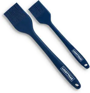 Silicone Basting Pastry Brush Set (2 Pcs) 450°F Heat Resistant Oil Brush for Your Kitchen - Ideal For BBQs, Baking & Cooking | 100% Food Grade Silicone - BPA Free & Dishwasher Safe (Blue) Silicone Basting Pastry Brush Set (2 Pcs) 450°F Heat Resistant Oil Brush for Your Kitchen - Ideal For BBQs, Baking & Cooking | 100% Food Grade Silicone - BPA Free & Dishwasher Safe (Blue)