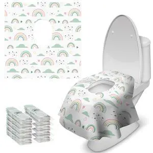 20 Pcs Toilet Seat Covers Disposable for Toddlers & Adults, Extra Large Waterproof, Portable Package for Travel, Kids Potty Training 20 Pcs Toilet Seat Covers Disposable for Toddlers & Adults, Extra Large Waterproof, Portable Package for Travel, Kids Potty Training