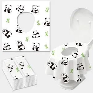 20 Pack Toilet Seat Covers Disposable, Waterproof, Ideal for Kids and Adults, Extra Large, Individually Wrapped, Toddlers Potty Training in Public Restrooms, Airplane, Trip - Panda Designs 20 Pack Toilet Seat Covers Disposable, Waterproof, Ideal for Kids and Adults, Extra Large, Individually Wrapped, Toddlers Potty Training in Public Restrooms, Airplane, Trip - Panda Designs
