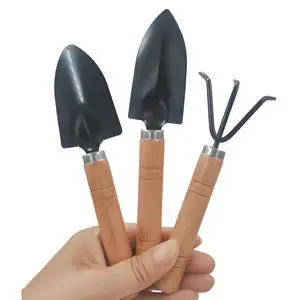 3 Pcs Mini Garden Tools Set Small Tiny Shovel Trowel and Hand Rake with Solid Wood Handle Indoor Gardening Tools for Pot Plants Succulent Bonsai 3 Pcs Mini Garden Tools Set Small Tiny Shovel Trowel and Hand Rake with Solid Wood Handle Indoor Gardening Tools for Pot Plants Succulent Bonsai