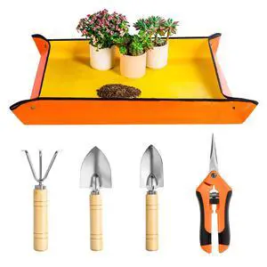 Plant Repotting Mat, 5Pcs Succulent Tools Mini Garden Small Gardening Tools Indoor, Pruning Shear Gardening Scissor, Hand kit for Bonsai, Cactus, Fairy, Houseplant Transplanting, Seedling Plant Repotting Mat, 5Pcs Succulent Tools Mini Garden Small Gardening Tools Indoor, Pruning Shear Gardening Scissor, Hand kit for Bonsai, Cactus, Fairy, Houseplant Transplanting, Seedling
