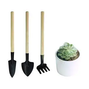 Mini Gardening Tools, 3pcs Portable Garden Hand Tools Set, Miniature Gardening Rake Trowel and Shovel for Seedlings, Bonsai, Succulents, Herbs, Terrariums and Planting (3pcs) Mini Gardening Tools, 3pcs Portable Garden Hand Tools Set, Miniature Gardening Rake Trowel and Shovel for Seedlings, Bonsai, Succulents, Herbs, Terrariums and Planting (3pcs)