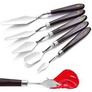 5 Piece Palette knifes Painting Knife Set Supplies for Oil, Acrylic Paint,Cake Decorating,Stainless Steel Pallet Knife Paint Knife Art Spatula for Various Types of Painting,ColorMixing,Smearing 5 Piece Palette knifes Painting Knife Set Supplies for Oil, Acrylic Paint,Cake Decorating,Stainless Steel Pallet Knife Paint Knife Art Spatula for Various Types of Painting,ColorMixing,Smearing