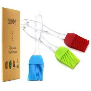 7" Silicone Basting Pastry Brush - Perfect for Oil Butter Spread, Marinades, Baste, BBQ, Grill, Cooking - BPA Free, Food Grade Material, Dishwasher Safe (3, 7 Inches) 7" Silicone Basting Pastry Brush - Perfect for Oil Butter Spread, Marinades, Baste, BBQ, Grill, Cooking - BPA Free, Food Grade Material, Dishwasher Safe (3, 7 Inches)