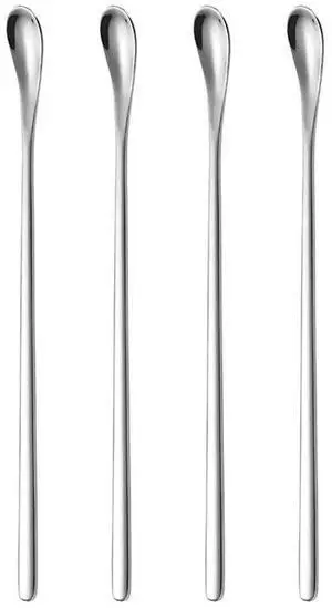 Stainless Steel Coffee Stirring Spoon Beverage Cocktail Stirrers Stir Cocktail Drink Mixing Swizzle Stick- Tiny Salt Condiment Spoon - Reusable - Set of 4 (7.6-Inch) Stainless Steel Coffee Stirring Spoon Beverage Cocktail Stirrers Stir Cocktail Drink Mixing Swizzle Stick- Tiny Salt Condiment Spoon - Reusable - Set of 4 (7.6-Inch)
