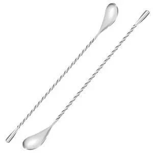 2 Pcs 12 Inch Bar Mixing Spoon Cocktail Spoon Stainless Steel Bar Long Spoon With Spiral Pattern 2 Pcs 12 Inch Bar Mixing Spoon Cocktail Spoon Stainless Steel Bar Long Spoon With Spiral Pattern