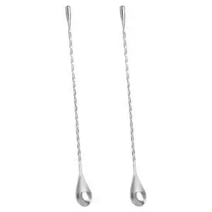 2 Pack Bar Spoon Cocktail Mixing Spoon 12'' Long Stainless Steel Cocktail Stirrers with Polished Surface 2 Pack Bar Spoon Cocktail Mixing Spoon 12'' Long Stainless Steel Cocktail Stirrers with Polished Surface