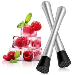 2 Pcs Bar Muddler for Cocktails 8" Stainless Steel Cocktail Muddler for Lemonade, Essential Bar Supplies and Accessories Lemon Smasher & Fruit Smasher for Drinks Mixing & Lemonade Stand Supplies 2 Pcs Bar Muddler for Cocktails 8" Stainless Steel Cocktail Muddler for Lemonade, Essential Bar Supplies and Accessories Lemon Smasher & Fruit Smasher for Drinks Mixing & Lemonade Stand Supplies