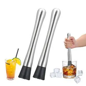 2 PCS Muddler for Cocktails,8" Stainless Steel Cocktail Muddler for Lemonade, Lemon Smasher Bartender Accessories, Crushes Ice,Fruits & Herbs, Bartender Tool for Home,Bar Use,Lemonade stand supplies 2 PCS Muddler for Cocktails,8" Stainless Steel Cocktail Muddler for Lemonade, Lemon Smasher Bartender Accessories, Crushes Ice,Fruits & Herbs, Bartender Tool for Home,Bar Use,Lemonade stand supplies