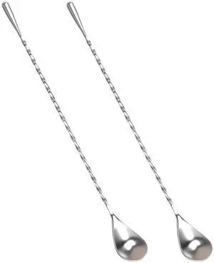 2 Pack Bar Spoon, Cocktail Mixing Spoon, Long Spoons for Stirring, 12 Inch Professional Spiral Stir Spoon for Bartenders, Home Bar Mixing Cocktail Making (304 Grade) 2 Pack Bar Spoon, Cocktail Mixing Spoon, Long Spoons for Stirring, 12 Inch Professional Spiral Stir Spoon for Bartenders, Home Bar Mixing Cocktail Making (304 Grade)